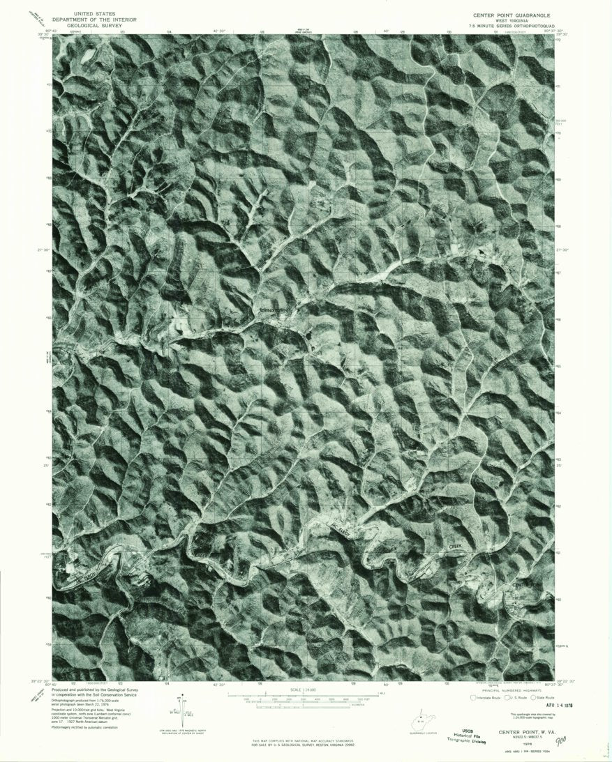 Center Point, WV (1976, 24000-Scale) Map by United States Geological ...