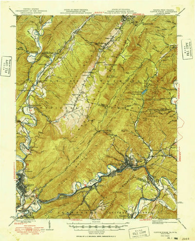 Clifton Forge, VA-WV (1949, 62500-Scale) Preview 1