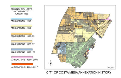 Costa Mesa Annexation Map 2017