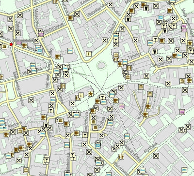 Prague Tourist Street Map