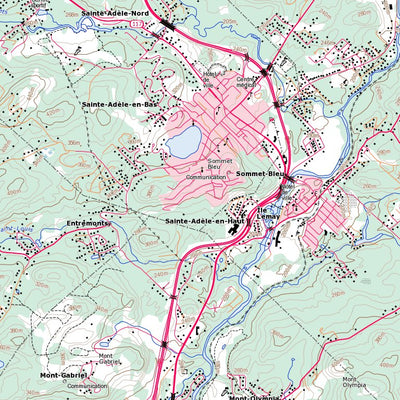 Saint-Sauveur-Des-Monts, QC (031G16 Toporama)