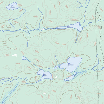 Lac Mourier, QC (031M16 Toporama)