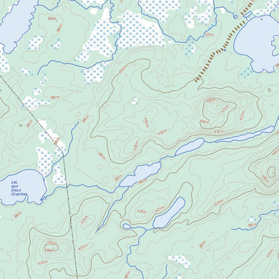 Lac À L'Eau Noire, QC (032J03 Toporama)