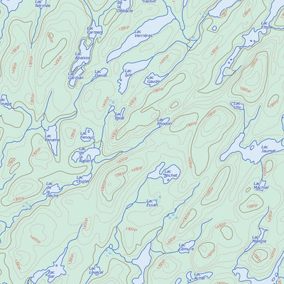 Lac Anwatan, QC (031N11 Toporama)