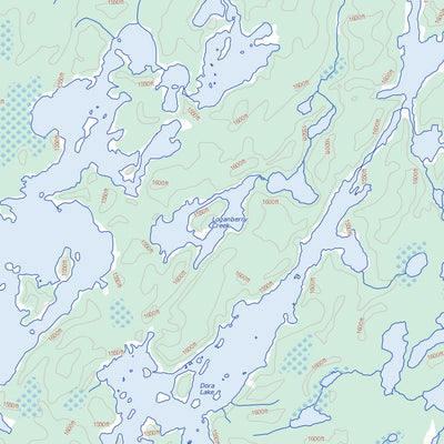 Pakashkan Lake, ON (052G08 Toporama)