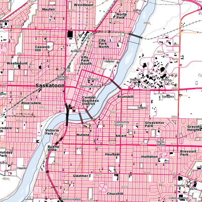Saskatoon, SK (073B02 Toporama)