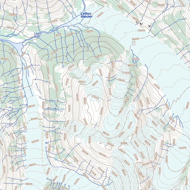 Leduc Glacier (104B01 Toporama) Map by Natural Resources Canada ...