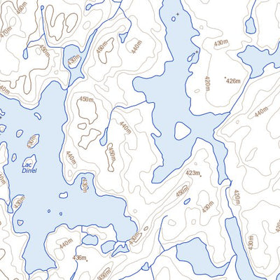 Lac Dinel, QC (025D13 Toporama)