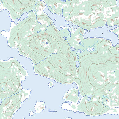 Lac Rousson, QC (023K07 Toporama)