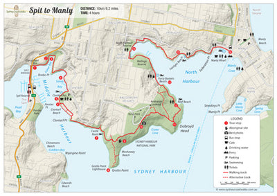 Spit Bridge to Manly Walk Map by Sydney Coast Walks | Avenza Maps