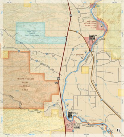 2303 Arkansas River Leadville to Salida (map 15)