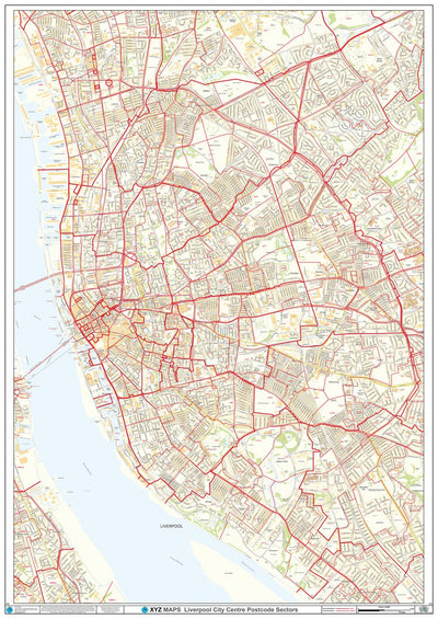 XYZ Postcode Sector Map (C2) Liverpool City