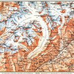 Aletsch Glacier and environs map, 1897