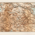 Jämtland region map. Östersund - Storlien, 1899