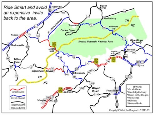 Area Radar Map by Tail of the Dragon, LLC | Avenza Maps