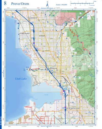 Provo Inset Map 08-Provo/Orem-UtahCounty Map by Utah County | Avenza Maps