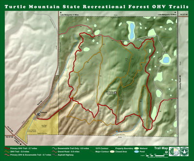 OHV Trails in Turtle Mountain State Forest