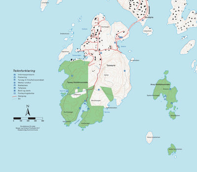 Kart Tyssøy friluftslivsområde
