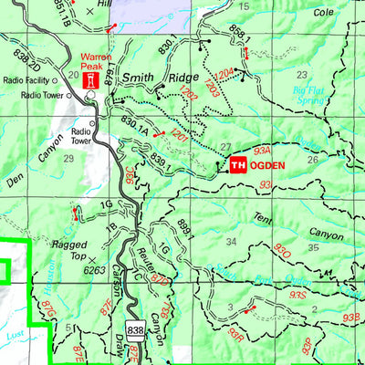 Black Hills National Forest Visitor Map (North Half)