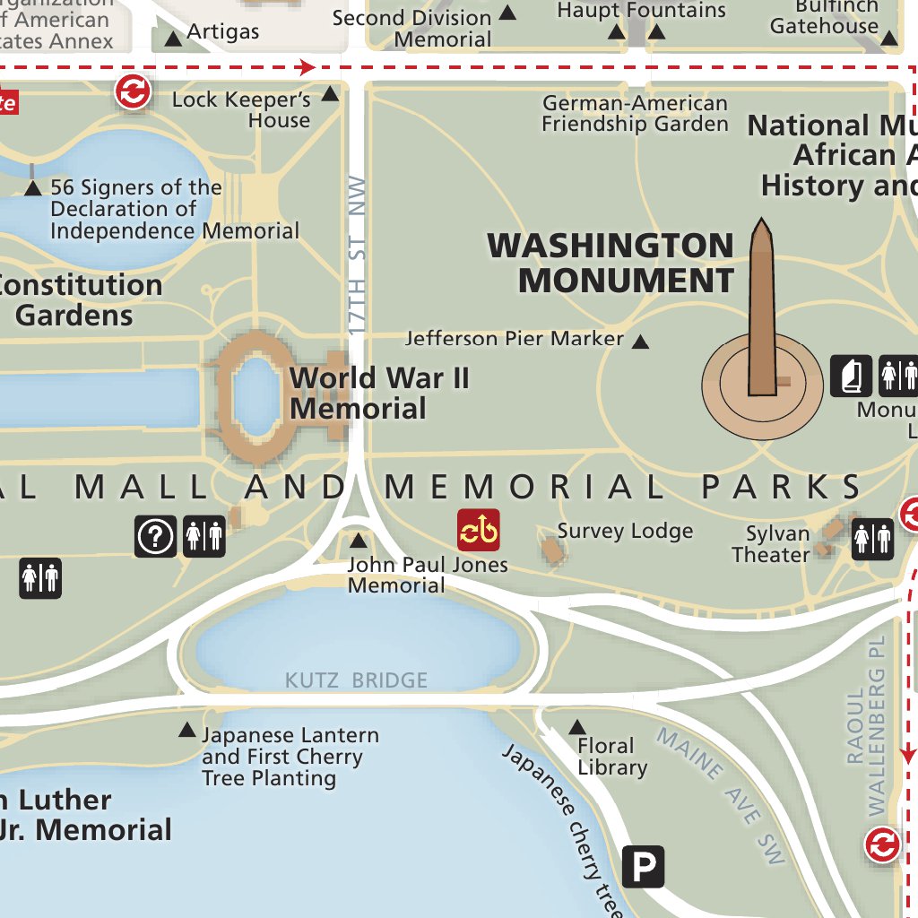 Nma Interactive Map National Mall and Memorial Parks Map by US National Park Service ...