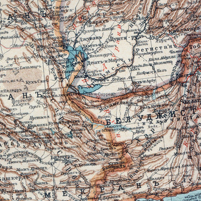Western Asia Map (in Russian), 1910