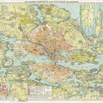 Stockholm city and environs map, 1913