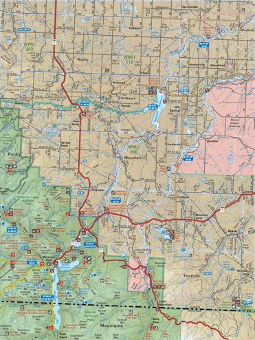 Map02 Waterton Lakes National Park - Southern Alberta
