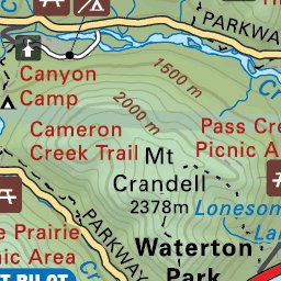Map02 Waterton Lakes National Park - Southern Alberta