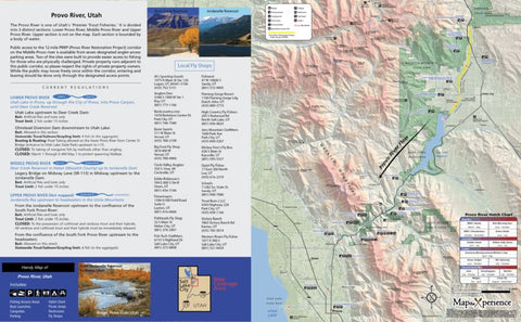 Provo River Fishing Map - Utah