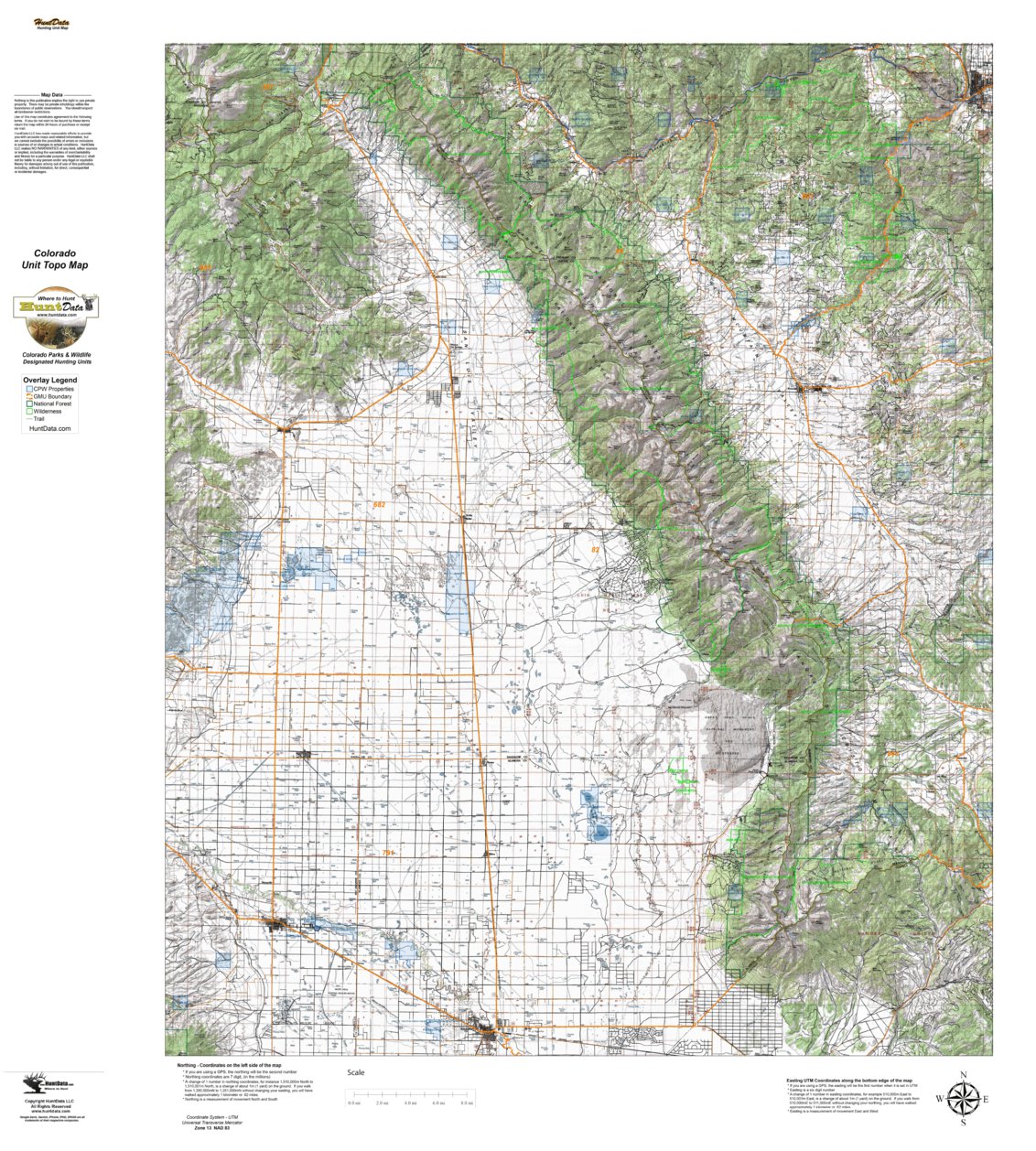 HuntData Colorado Unit 82 Topo Map by HuntData LLC | Avenza Maps