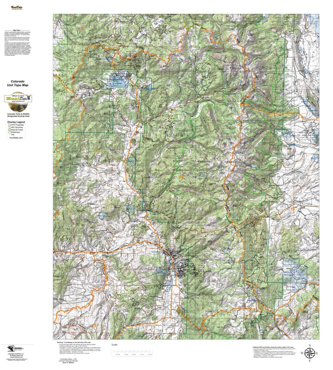 Huntdata Colorado Unit 14 Topo Map By Huntdata Llc Avenza Maps 2327