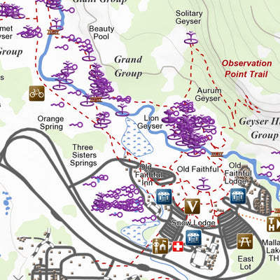 Old Faithful, Wyoming 7.5 Minute Topographic Map