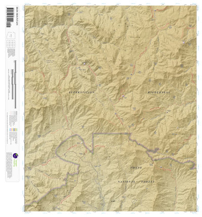 Iron Mountain, Arizona 7.5 Minute Topographic Map - Color Hillshade