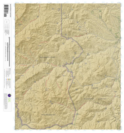 Haunted Canyon, Arizona 7.5 Minute Topographic Map - Color Hillshade
