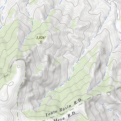Pinyon Mountain, Arizona 7.5 Minute Topographic Map