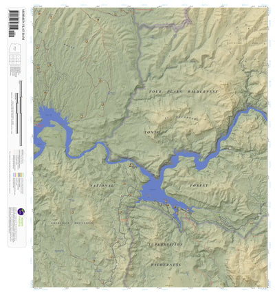 Mormon Flat Dam, Arizona 7.5 Minute Topographic Map - Color Hillshade