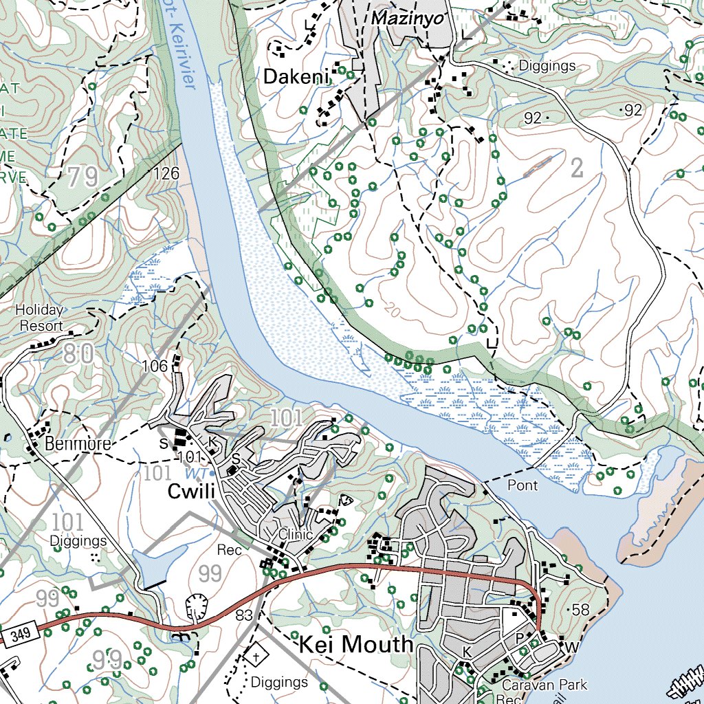 3228CB & 3228CD KEI MOUTH Map by Chief Directorate: National Geo ...
