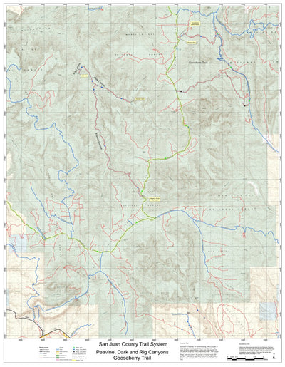 Peavine, Dark and Rig Canyons and Gooseberry Trail ATV/OHV Trail System Map