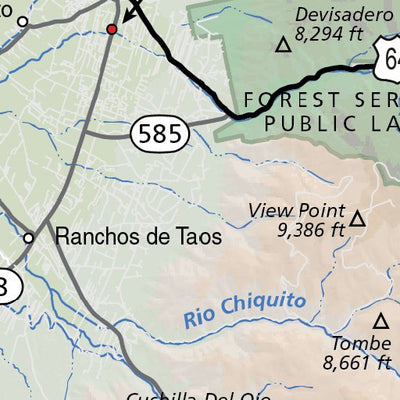 Rio Grande River Fishing Map New Mexico