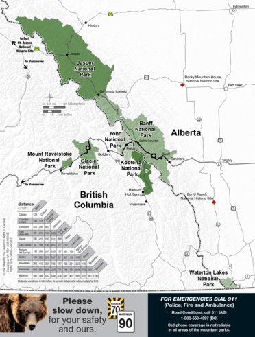 Banff National Park - Full Region Map