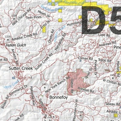 California Deer Hunting Zone D5 Map