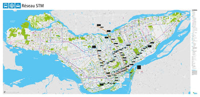 STM transit map, Montreal, Quebec