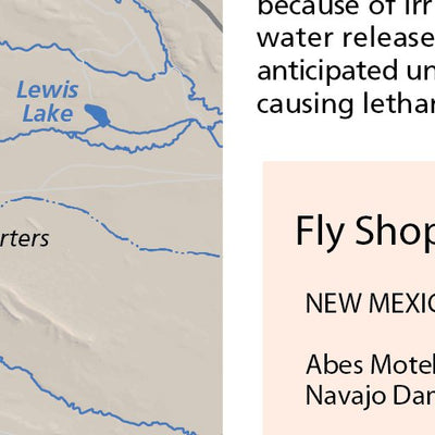 Cimarron River Fishing Map - New Mexico