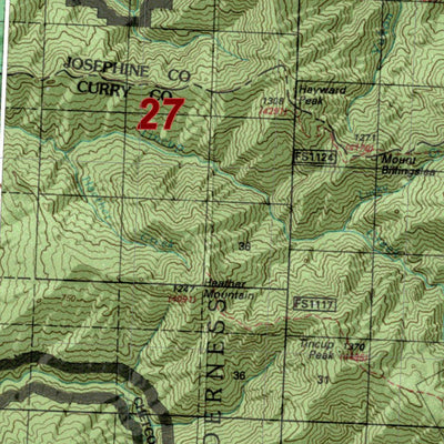 Oregon Hunting Unit 27, Chetco Land Ownership Map