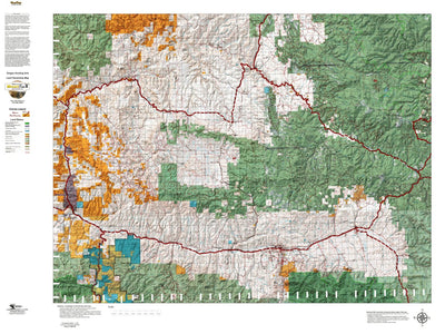 Oregon Hunting Unit 47, Northside Land Ownership Map