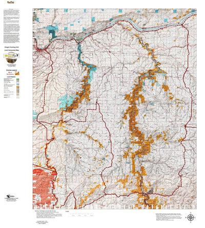 Oregon Hunting Unit 43, Biggs Land Ownership Map