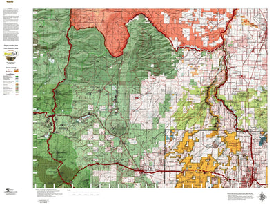 Oregon Hunting Unit 39 North, Metolius Land Ownership Map