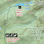 Queen Mary Lake - Topo Map – Height of the Rockies Provincial Park