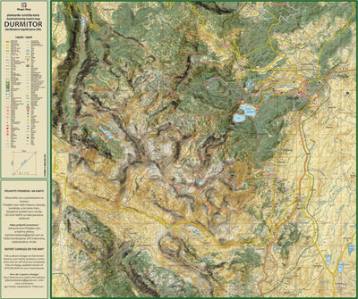 Durmitor mountaineering map / planinarska mapa