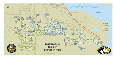 Michigan Tech Trails (Summer) Map by Eric Isaacs Consulting